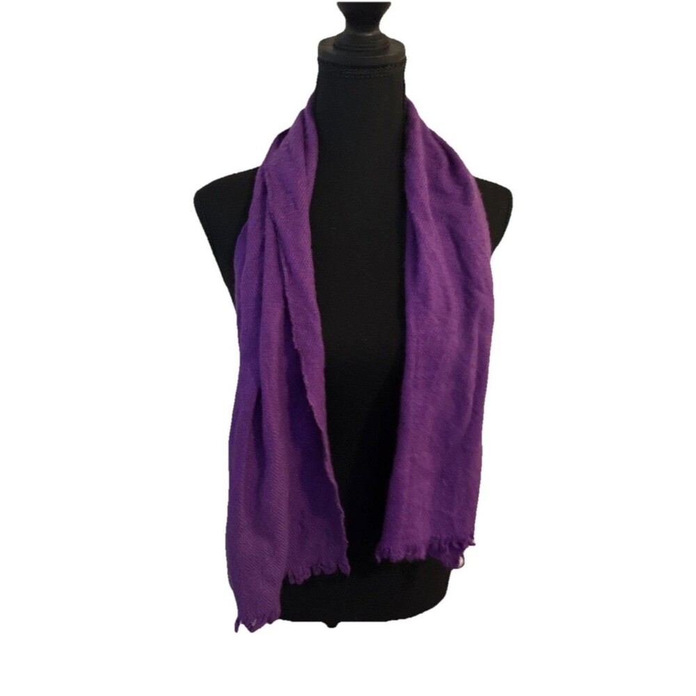 Purple 100% Acrylic Short Scarf